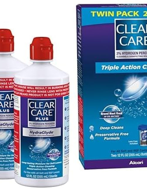 Load image into Gallery viewer, plus Cleaning Solution Twin Pack with Lens Case, Multi, 2X12 Oz
