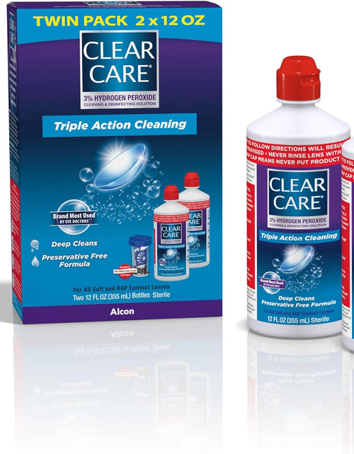 Load image into Gallery viewer, plus Cleaning Solution Twin Pack with Lens Case, Multi, 2X12 Oz
